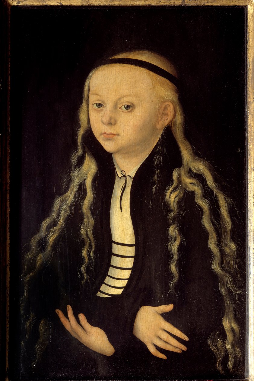 马格达莱娜·路德 (1529-1542) 的女儿马丁·路德的肖像 老卢卡斯·克拉纳赫 (或老卢卡斯·克拉纳赫) 的画作 作者 老卢卡斯·克拉纳赫