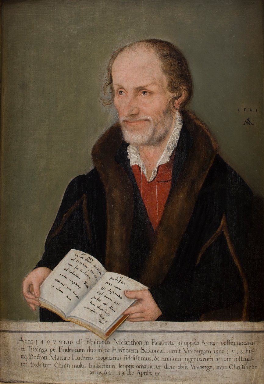 菲利普·梅兰希顿 (Philip Melanchthon) 肖像（1497-1560）（木板油画） 作者 老卢卡斯·克拉纳赫