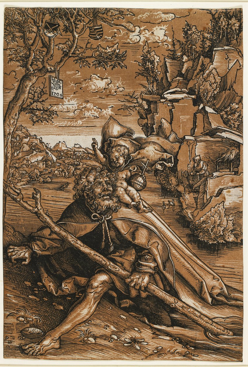 圣克里斯托弗，c。 1509 作者 老卢卡斯·克拉纳赫