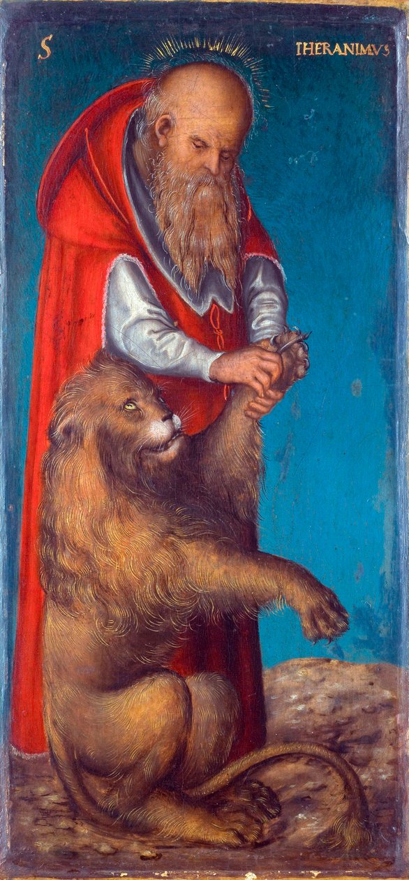 ""Saint Jerome"" Peinture de Lucas Cranach l