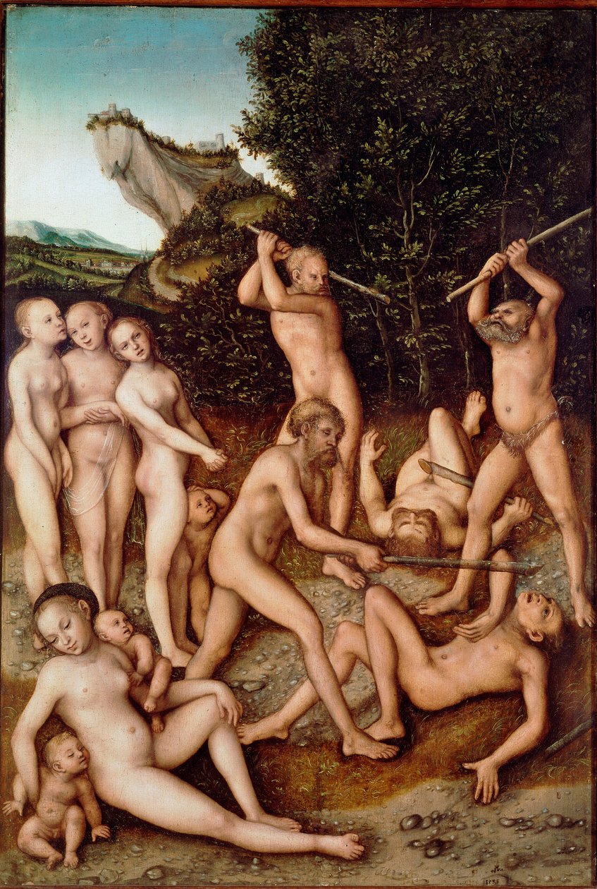 白银时代或“嫉妒的影响”，老卢卡斯·克拉纳赫 (1472-1553) 1535 年作画。 0,74x0,51 m 巴黎，卢浮宫 作者 老卢卡斯·克拉纳赫