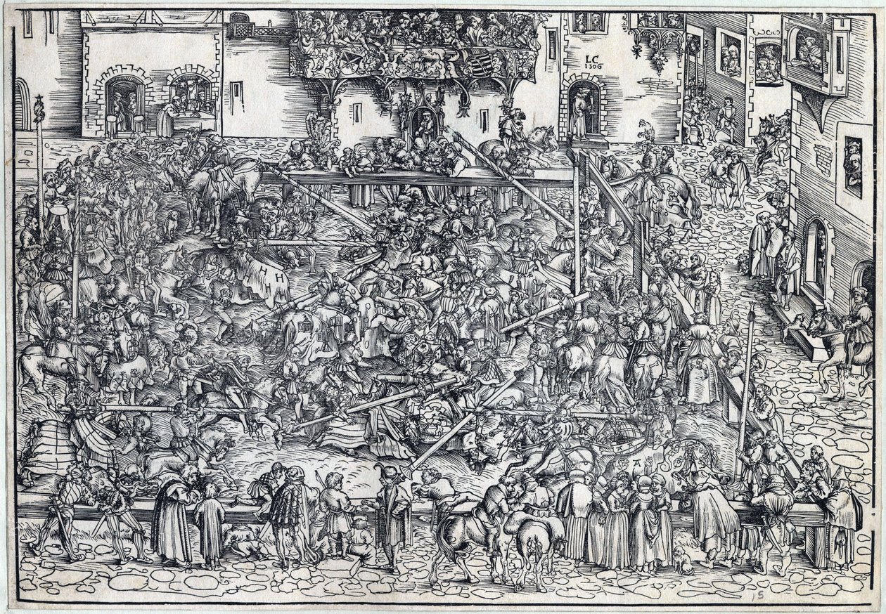 锦标赛 - 克拉纳赫，老卢卡斯（1472-1553） - 1509 - 木刻 - 26,4x38 - 私人收藏 作者 老卢卡斯·克拉纳赫