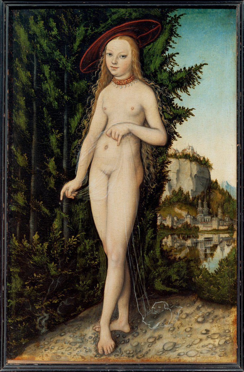 Venus debout dans un paysage - 维纳斯，站在风景中... 作者 老卢卡斯·克拉纳赫