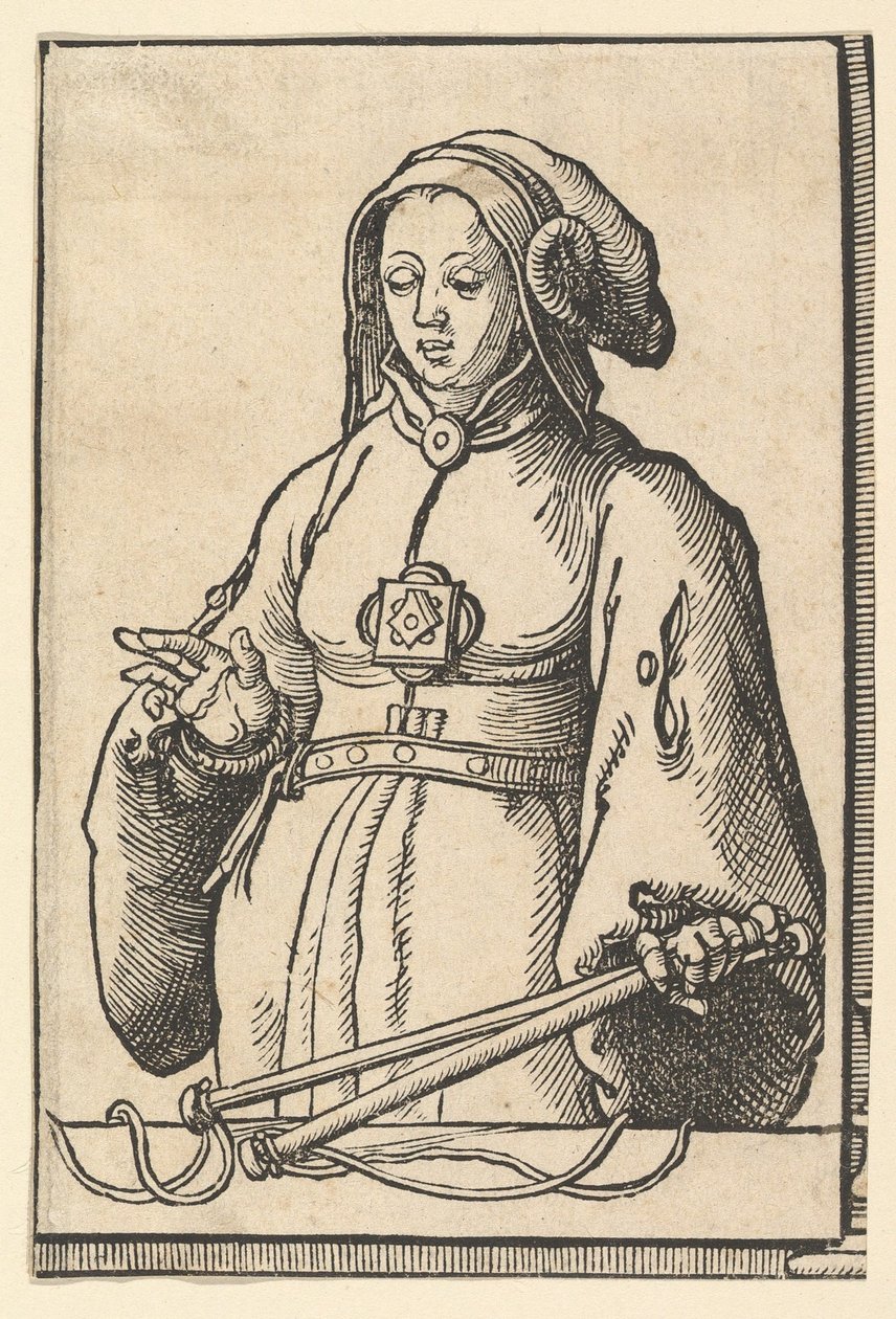 Agrippine Sibyl（来自Sibyls系列）。 1530。 作者 卢卡斯·范·莱登