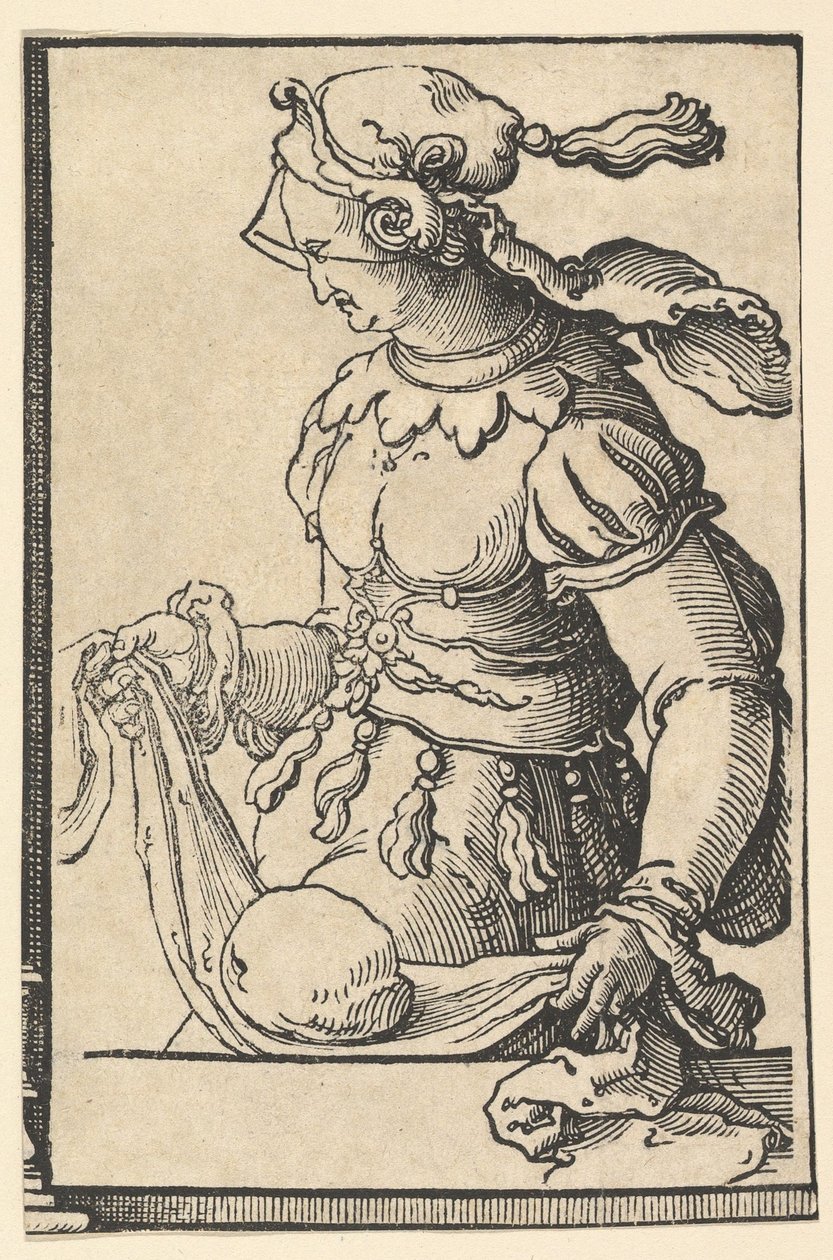 库比·西比（Cumean Sibyl），来自西比尔斯（Sibyls）系列。 1530。 作者 卢卡斯·范·莱登