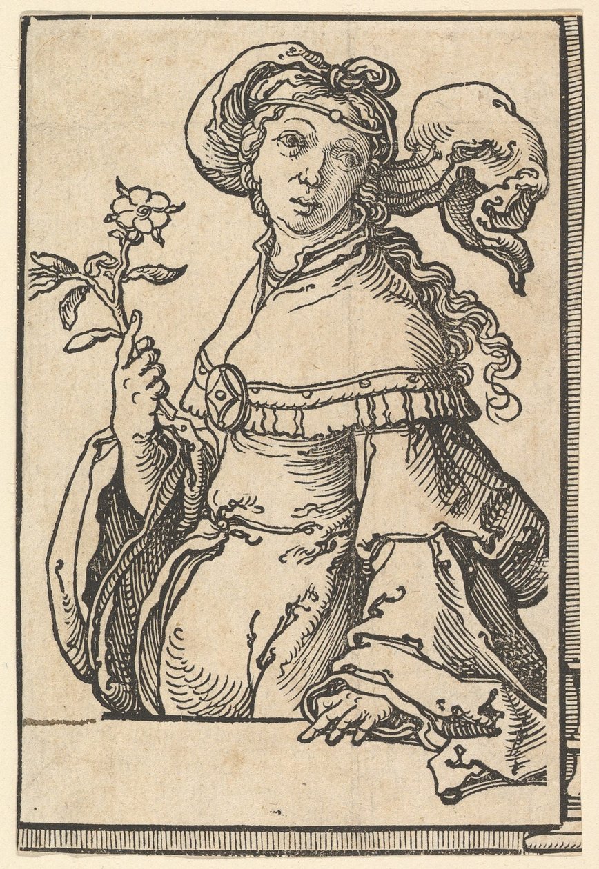 Erythrean Sibyl（来自Sibyls系列）。 1530。 作者 卢卡斯·范·莱登