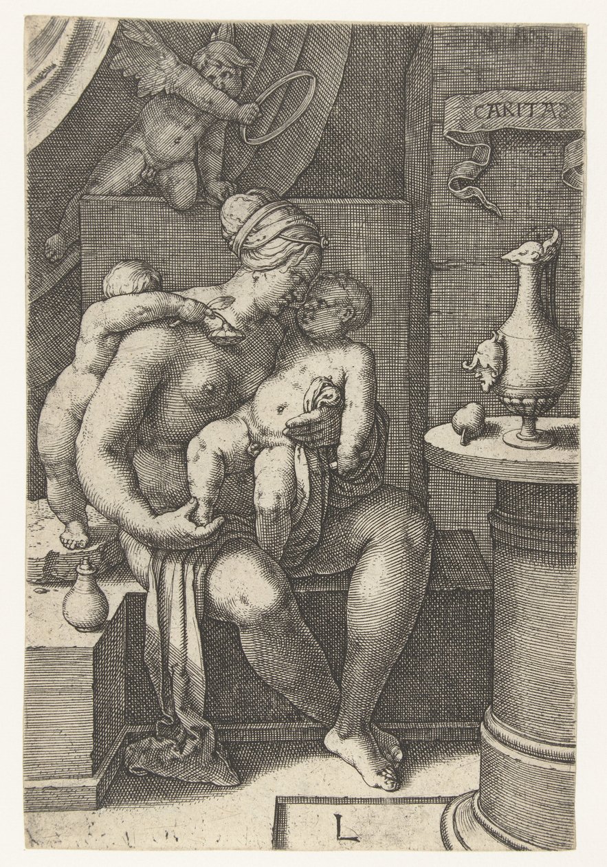 Liefde
Caritas （物品上的标题）
Zeven Deugden（系列名称） 作者 卢卡斯·范·莱登