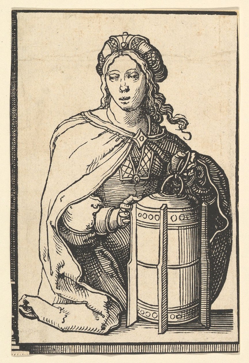 波斯Sibyl，来自Sibyls系列，ca。 1530。 作者 卢卡斯·范·莱登