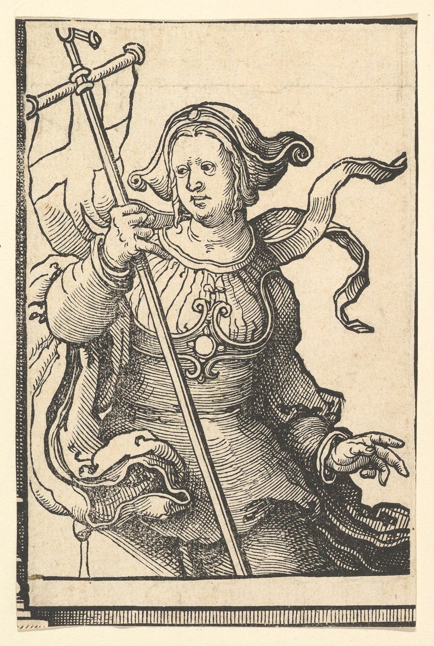 Phrygian Sibyl（来自Sibyls系列） 1530。 作者 卢卡斯·范·莱登