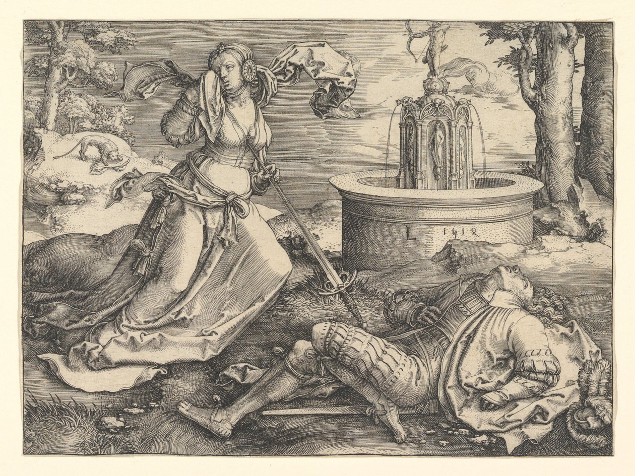 金字塔和Thisbe，1514年。 作者 卢卡斯·范·莱登