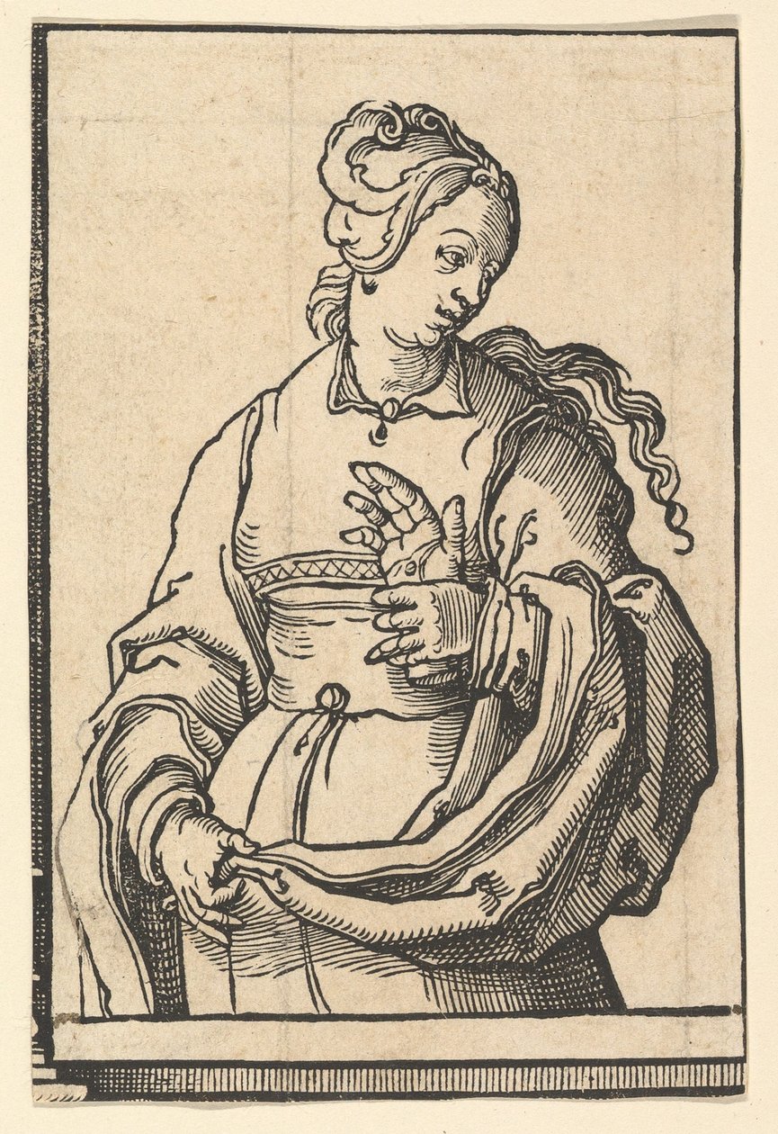Tiburtine Sibyl，来自Sibyls系列，约1530年。 作者 卢卡斯·范·莱登