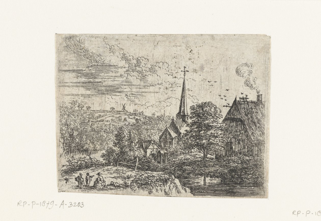 坐落在河边的村庄
小景观（系列名称） 作者 卢卡斯·范·乌登（Lucas van Uden）