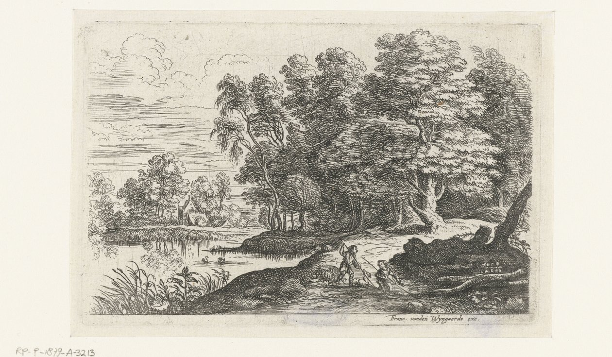 两个牧童的风景
五幅风景画（系列名称） 作者 卢卡斯·范·乌登（Lucas van Uden）