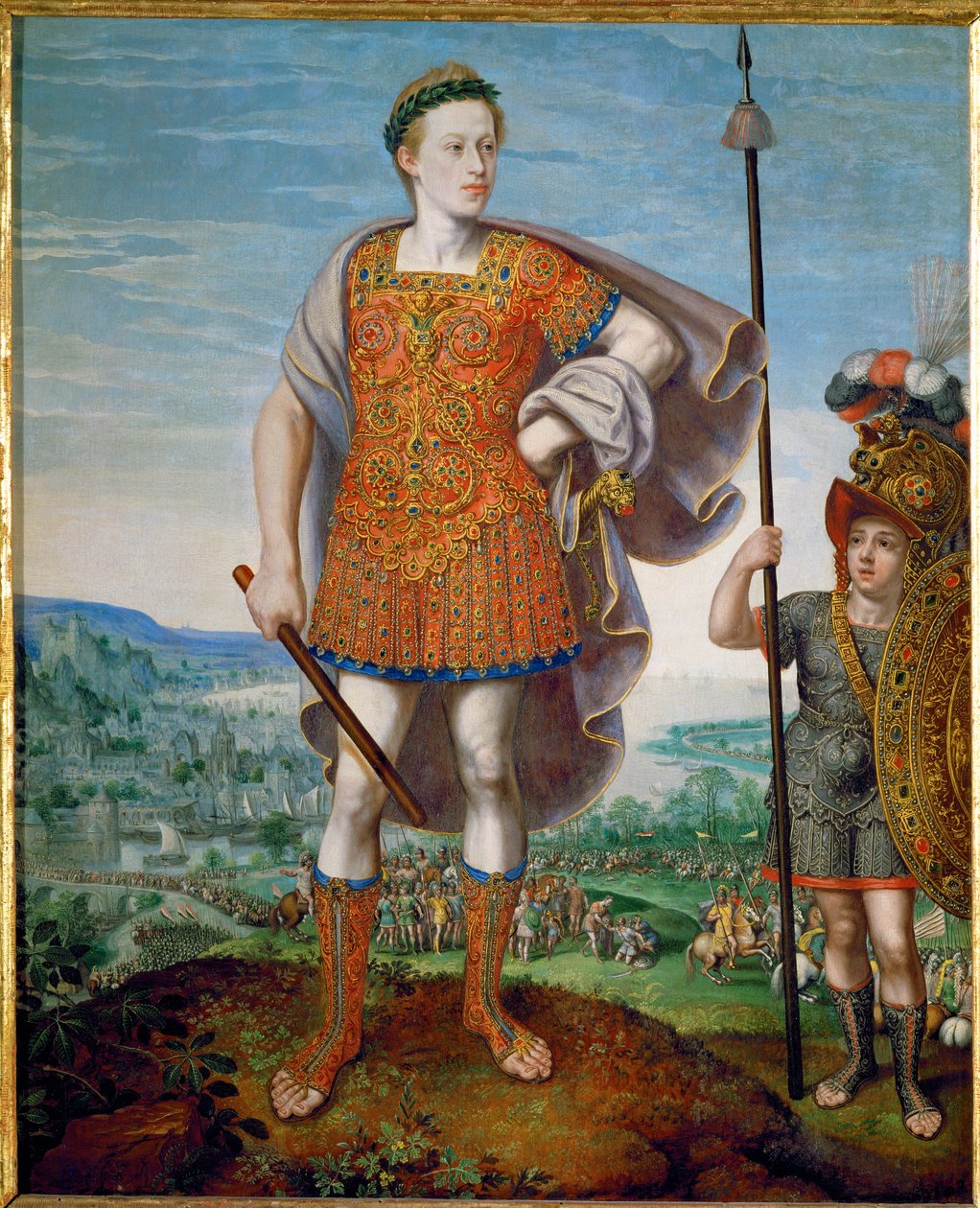 马蒂亚斯皇帝饰演普布利乌斯-科尼利厄斯-西庇阿（木板油画） 作者 卢卡斯·范·瓦肯博赫