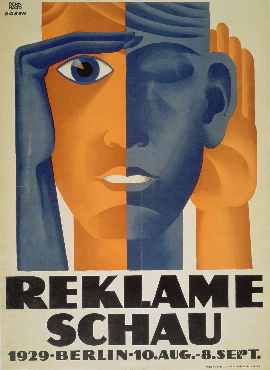 &39;Reklameschau&39;，1929年柏林广告展的海报 作者 露西安（Rosian）和罗森（Rosen）