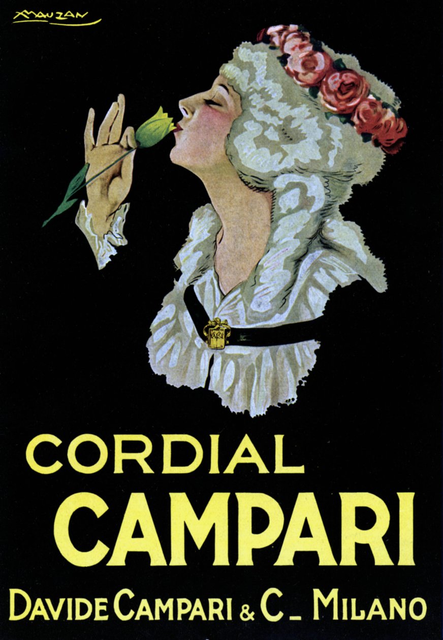 Cordial Campari 的广告海报。 Davide Campari & C. Milano 1921（插图） 作者 卢西亚诺·阿奇勒·莫赞