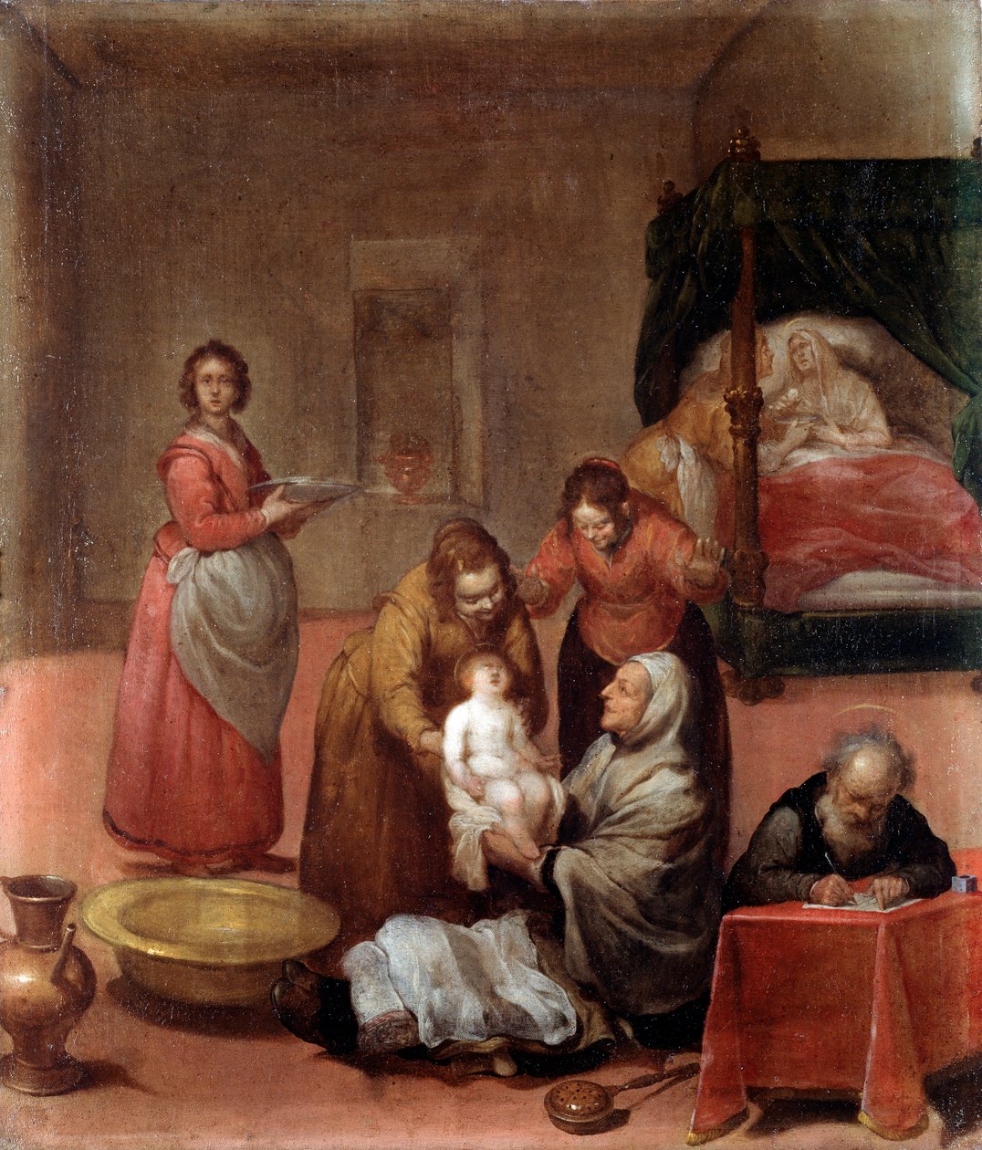施洗约翰的诞生 Luciano Borzone (1590-1645) 17 世纪 Musei di Strada Nuova (ex Palazzo Bianco) Genes 绘画 作者 卢西亚诺·波佐恩（Luciano Borzone）