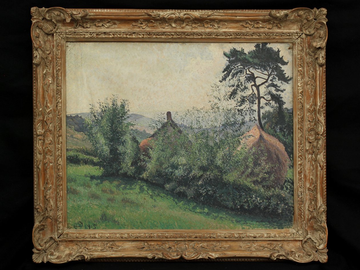 多塞特景观，1915年 作者 卢西安·皮萨罗（Lucien Pissarro）
