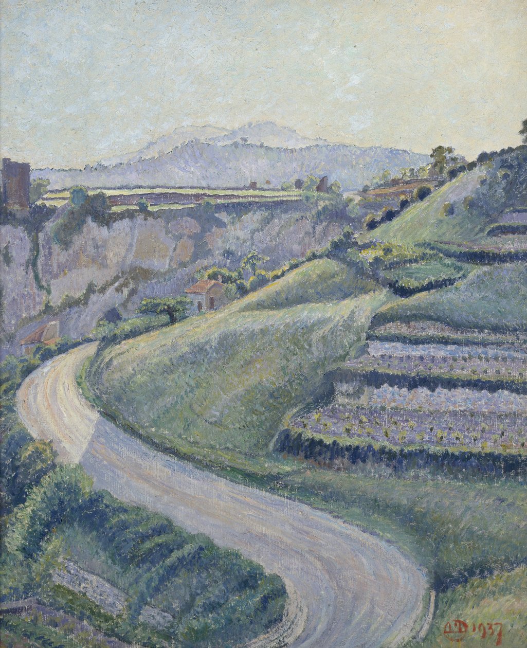 新路线，Cotignac，1937年 作者 卢西安·皮萨罗（Lucien Pissarro）