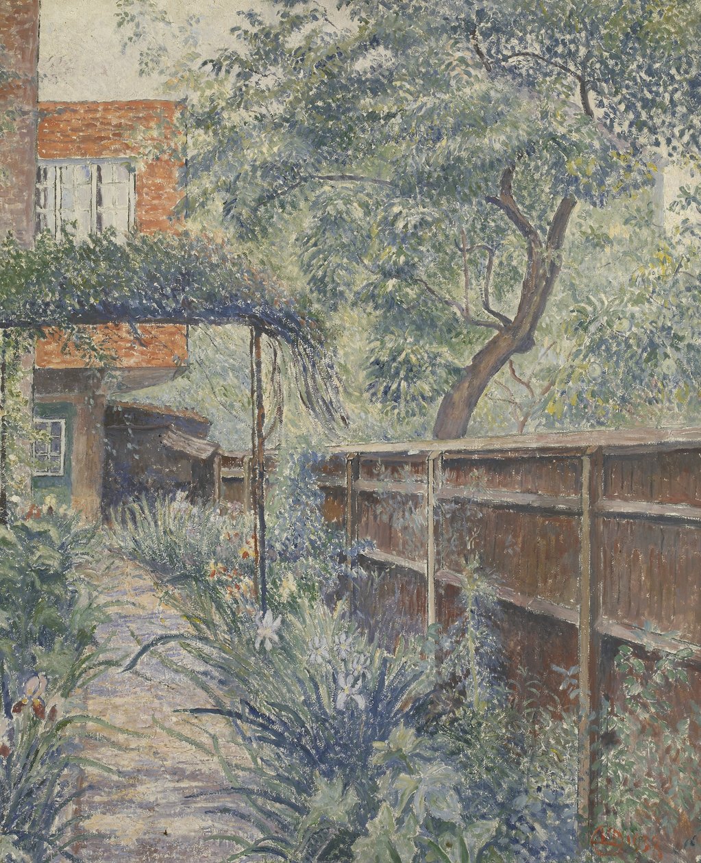 我的工作室花园，1938年 作者 卢西安·皮萨罗（Lucien Pissarro）