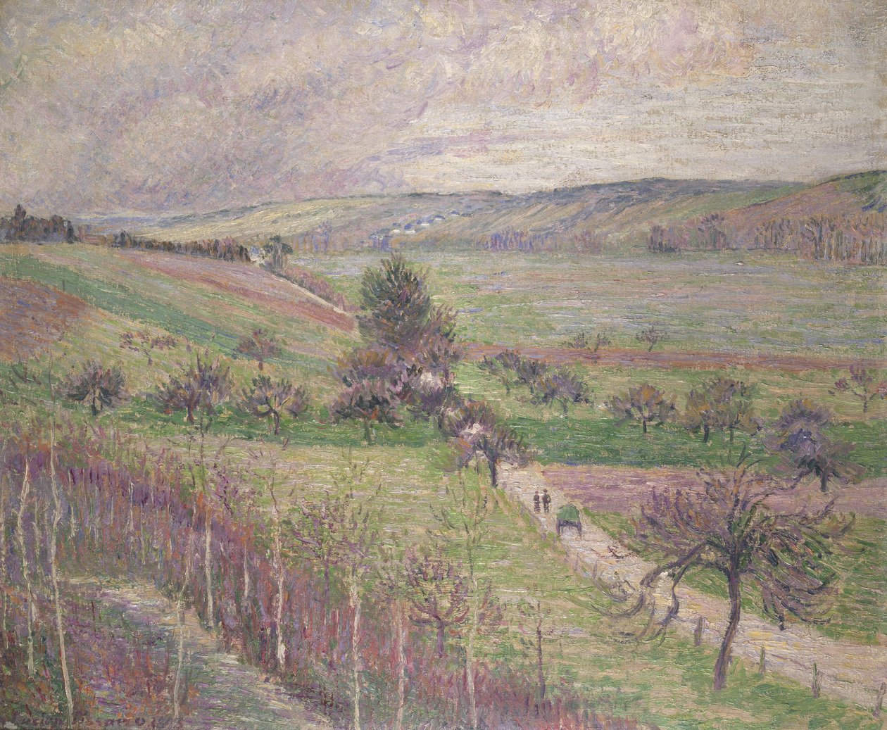 Thierceville路，早春，1893年 作者 卢西安·皮萨罗（Lucien Pissarro）