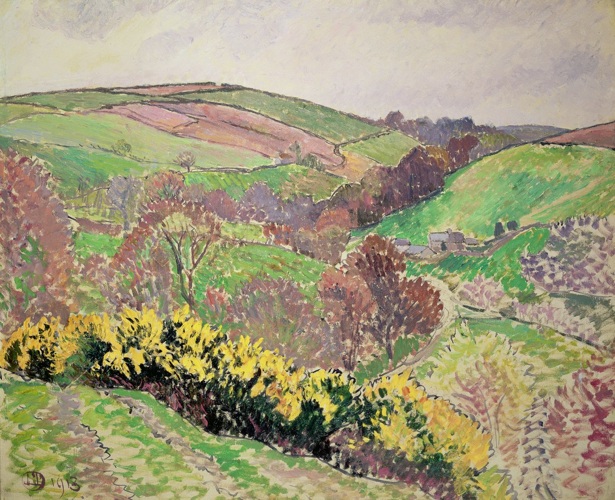 The Valley，Blackpool，1913 作者 卢西安·皮萨罗（Lucien Pissarro）