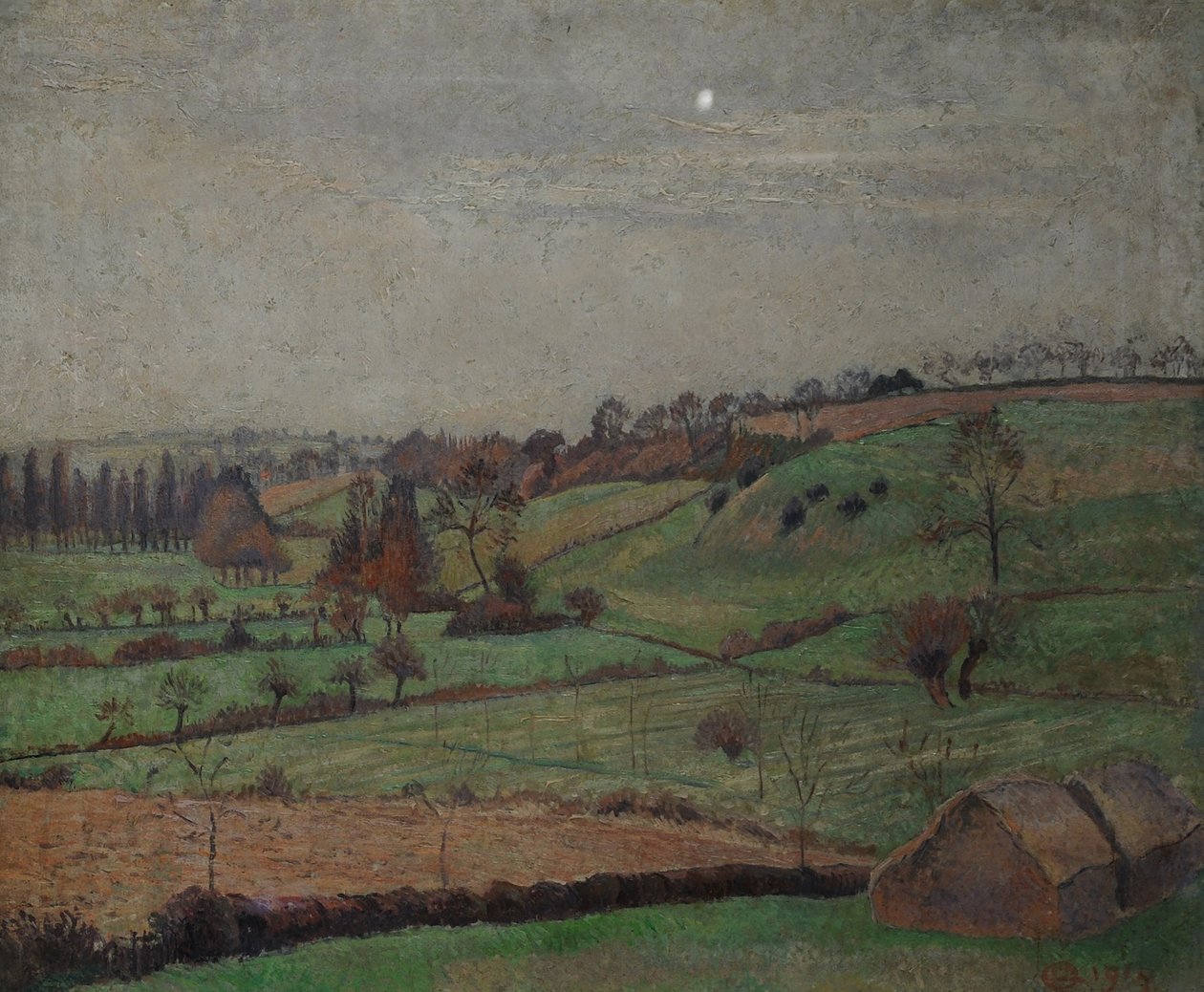 The Valley，Duton Hill，Elsenham，Essex，1915 作者 卢西安·皮萨罗（Lucien Pissarro）