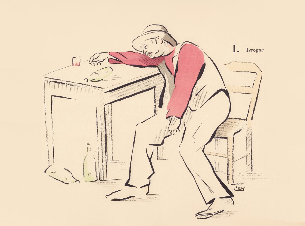 一、酒鬼 作者 Lucien L.（活跃于 1904 年）Henreaux