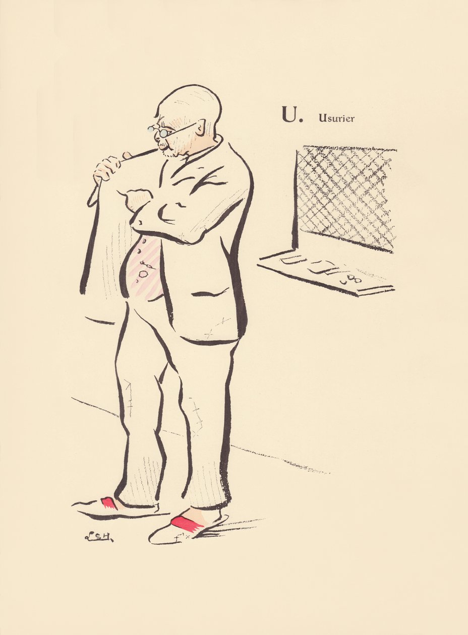 美国高利贷者 作者 Lucien L.（活跃于 1904 年）Henreaux