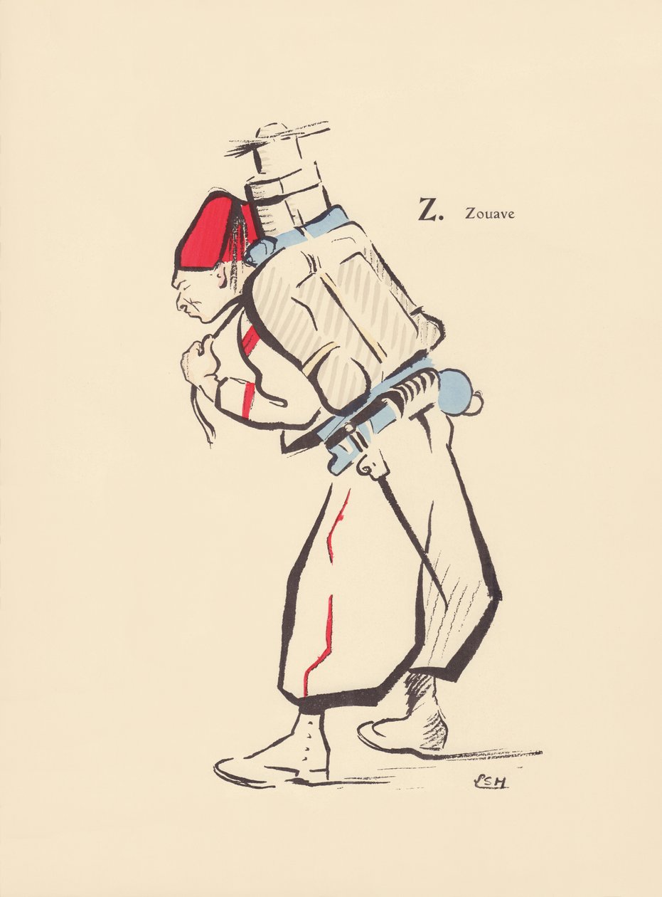 Zouave 作者 Lucien L.（活跃于 1904 年）Henreaux