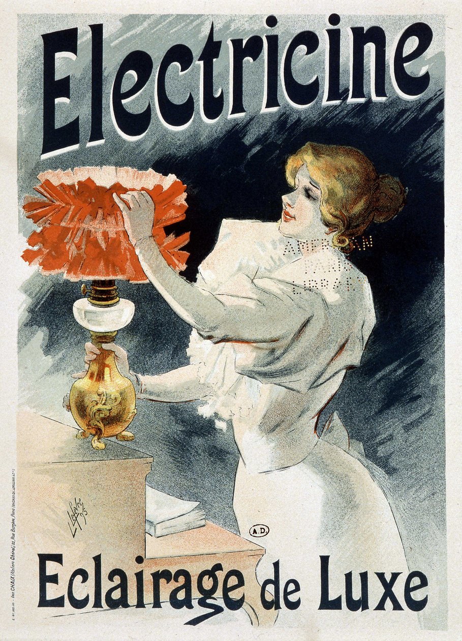 Lucien Lefèvre 创作的 "Electricine：奢华照明 "海报广告 作者 吕西安·勒费弗