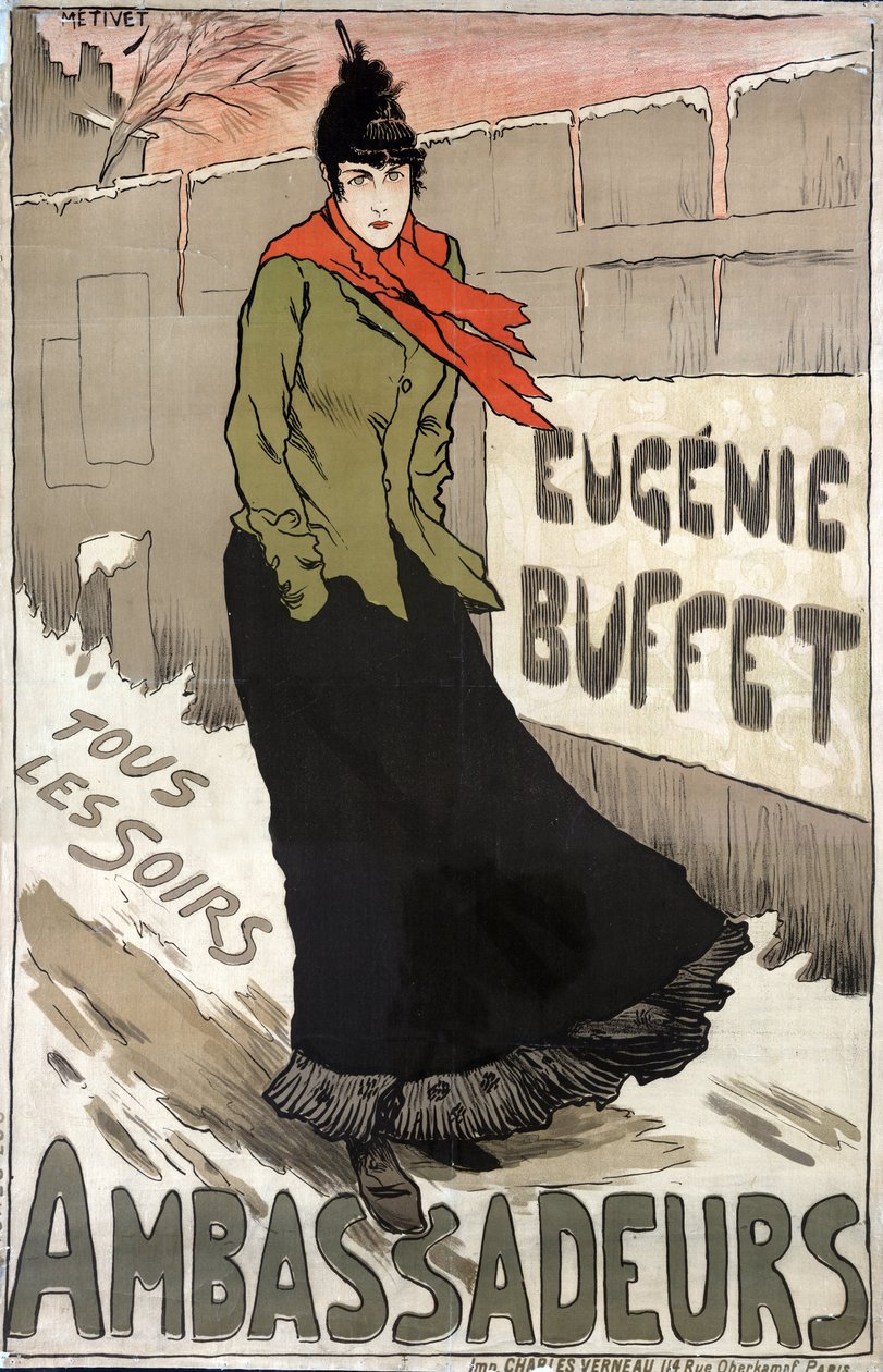 Eugenie Buffet (1866-1934), French popular singer every night at the Ambassadeur 作者 露西安·梅蒂（Lucien Metivet）