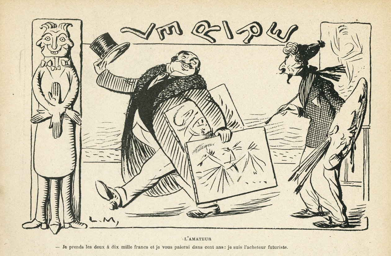 Le Rire 中的插图，02/03/12 - The amator（雕刻） 作者 露西安·梅蒂（Lucien Metivet）