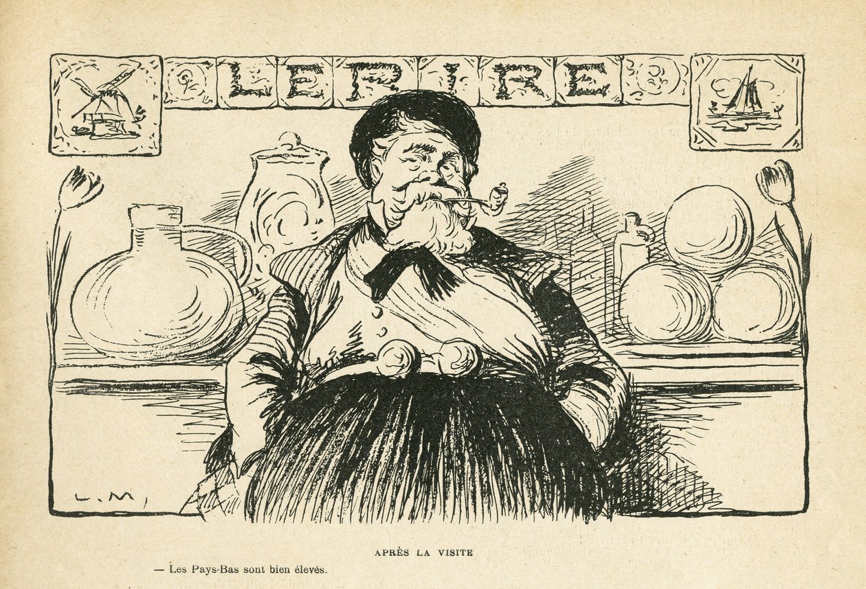 Le Rire 插图，08/06/12 - 总统访问之后 - Fallieres Armand (1841-1931)（雕刻） 作者 露西安·梅蒂（Lucien Metivet）