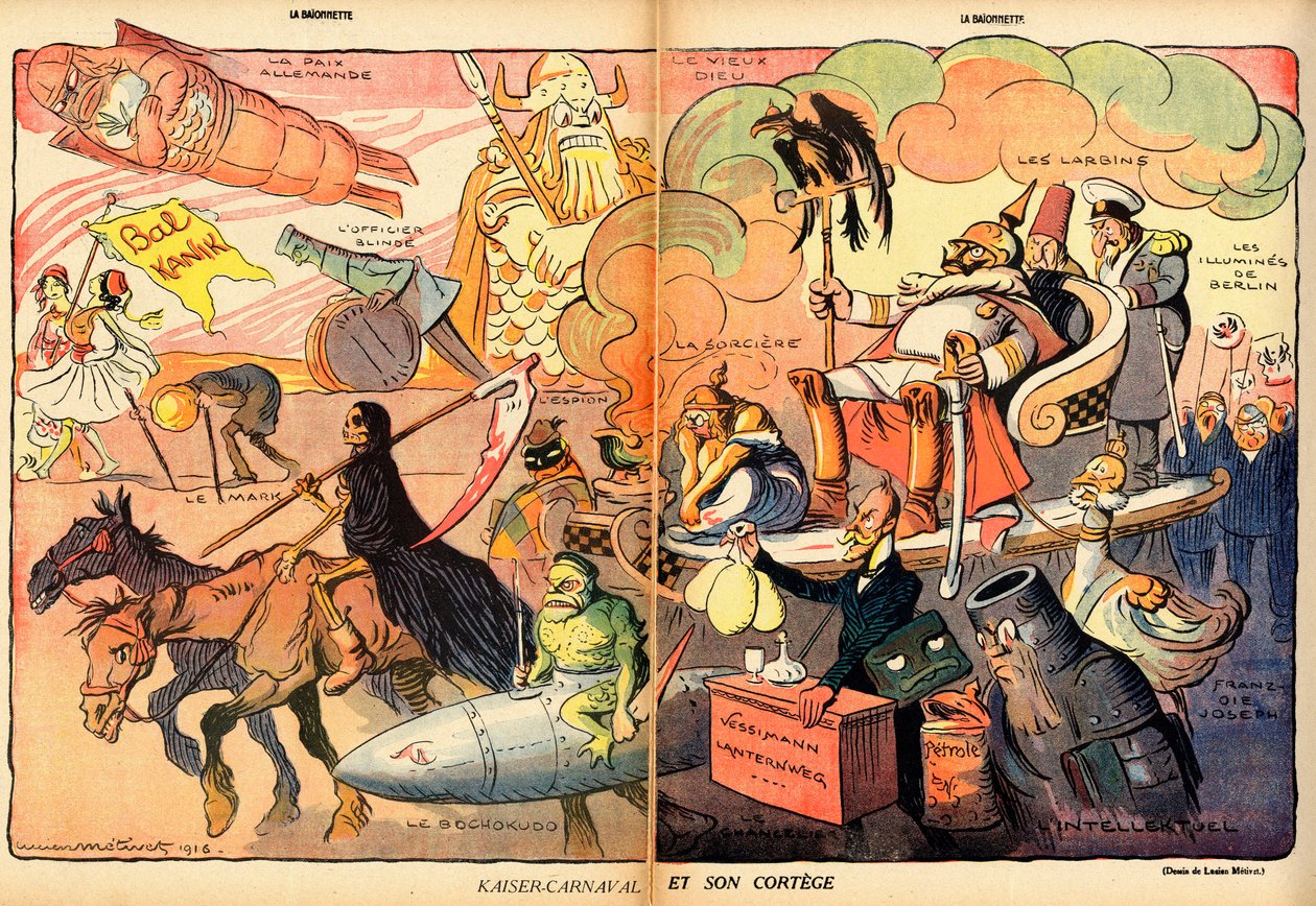 La Baionnette, Satirique en Couleurs 作者 露西安·梅蒂（Lucien Metivet）