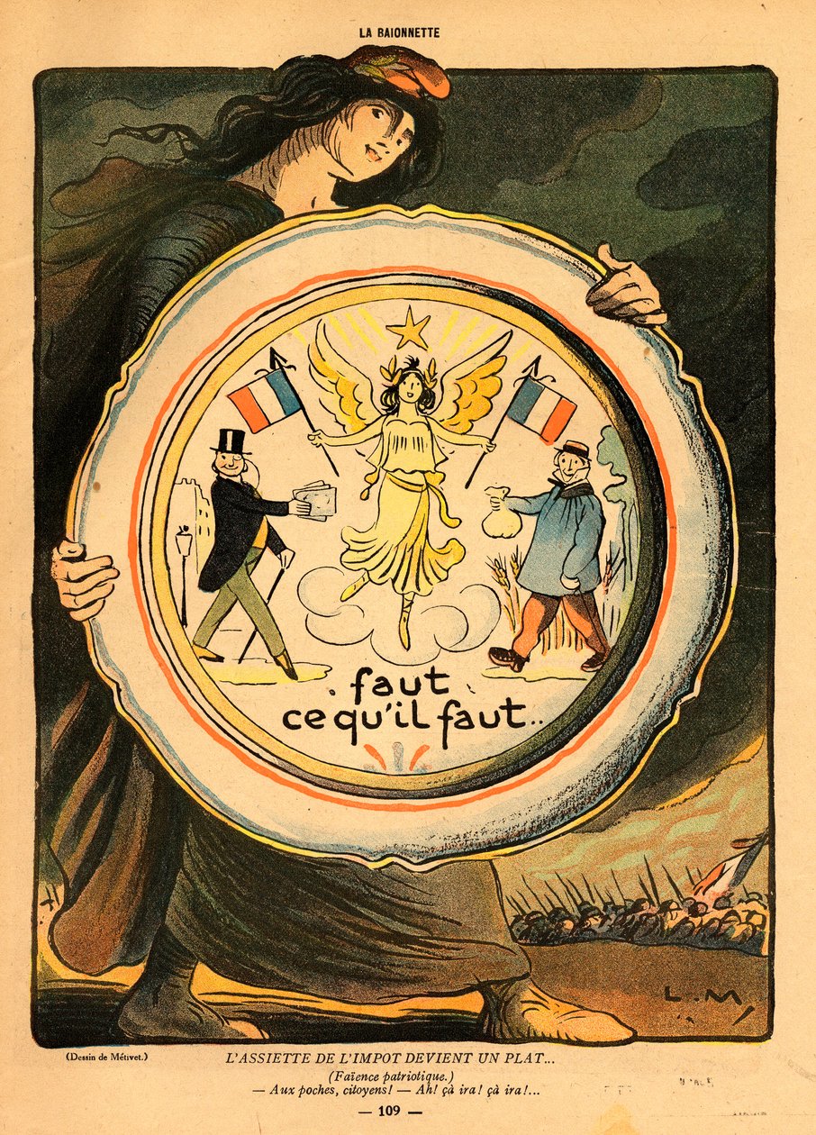 La Baionnette, Satirique en Couleurs 作者 露西安·梅蒂（Lucien Metivet）