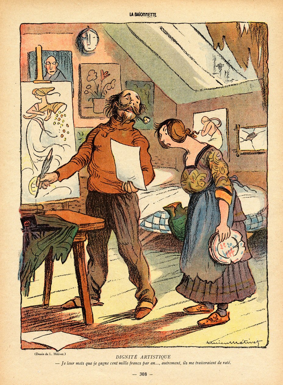 La Baionnette，色彩讽刺 作者 露西安·梅蒂（Lucien Metivet）
