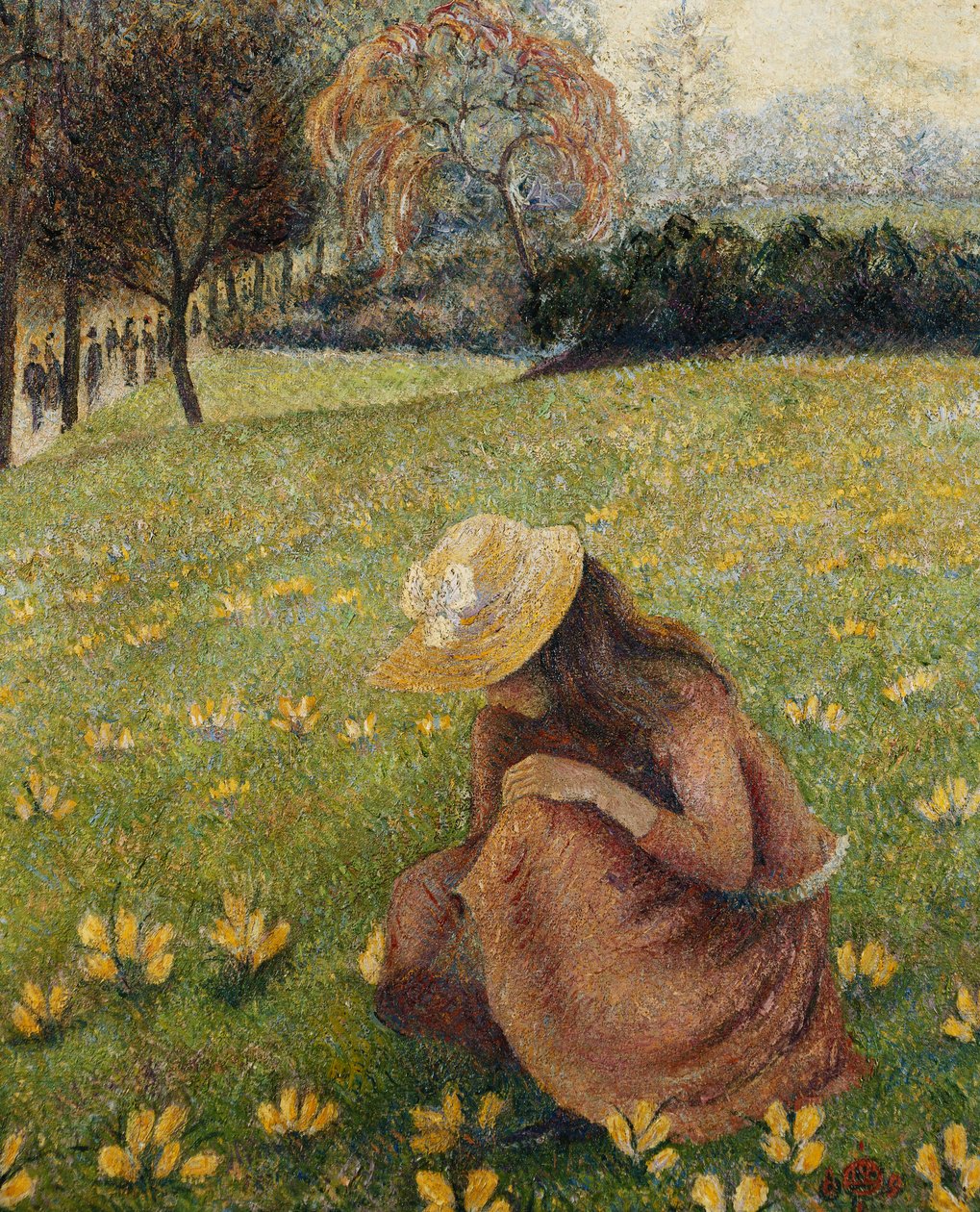 番红花;番红花 作者 卢西安·皮萨罗（Lucien Pissarro）