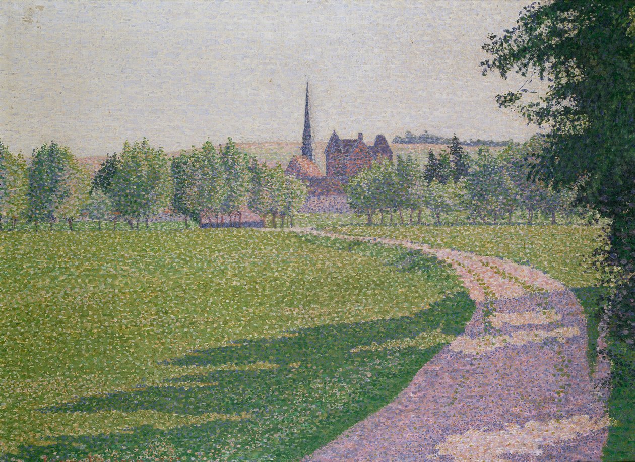 埃拉格尼教堂, 1886年 作者 卢西安·皮萨罗（Lucien Pissarro）