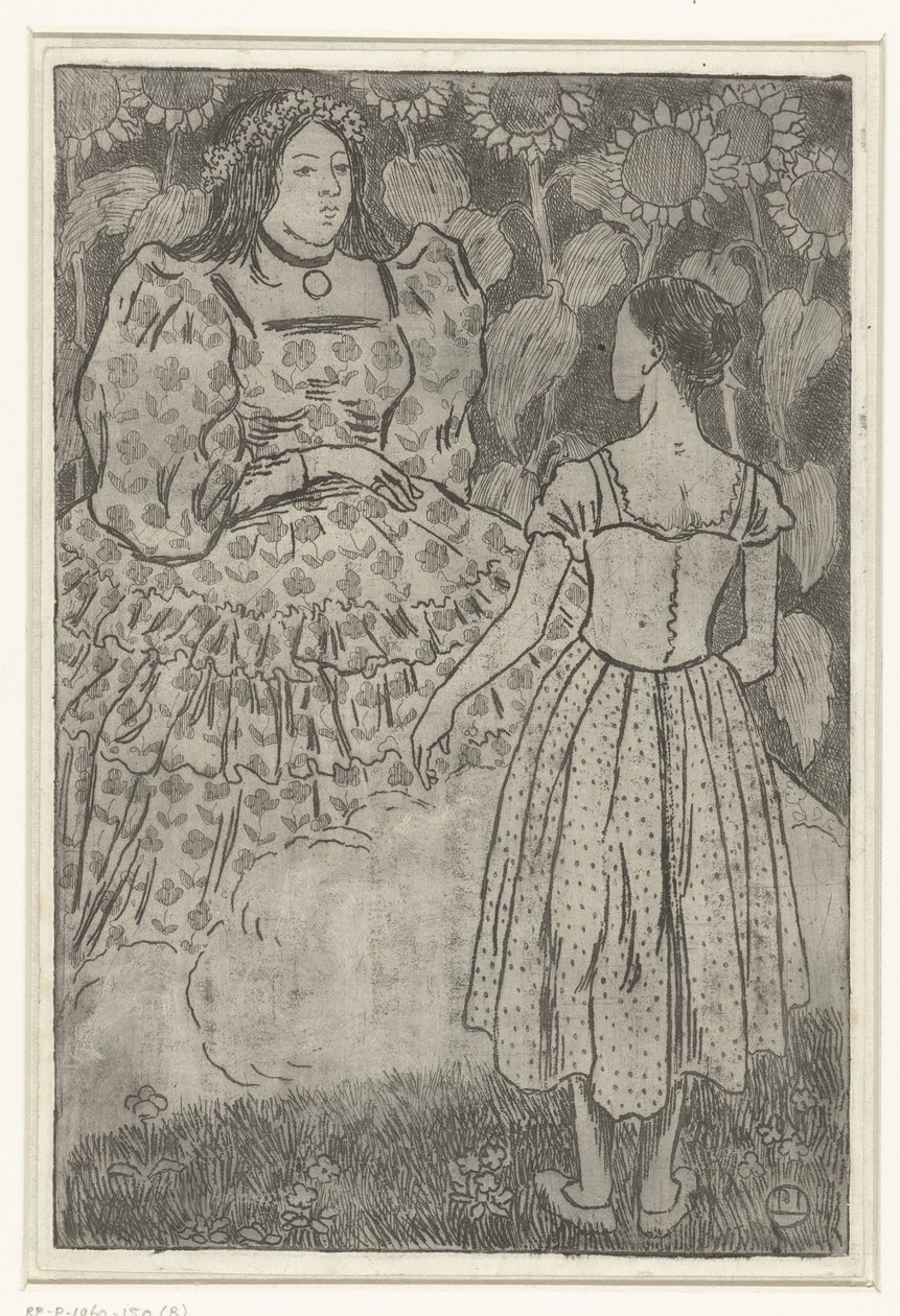 仙女出现在灰姑娘面前 作者 卢西安·皮萨罗（Lucien Pissarro）