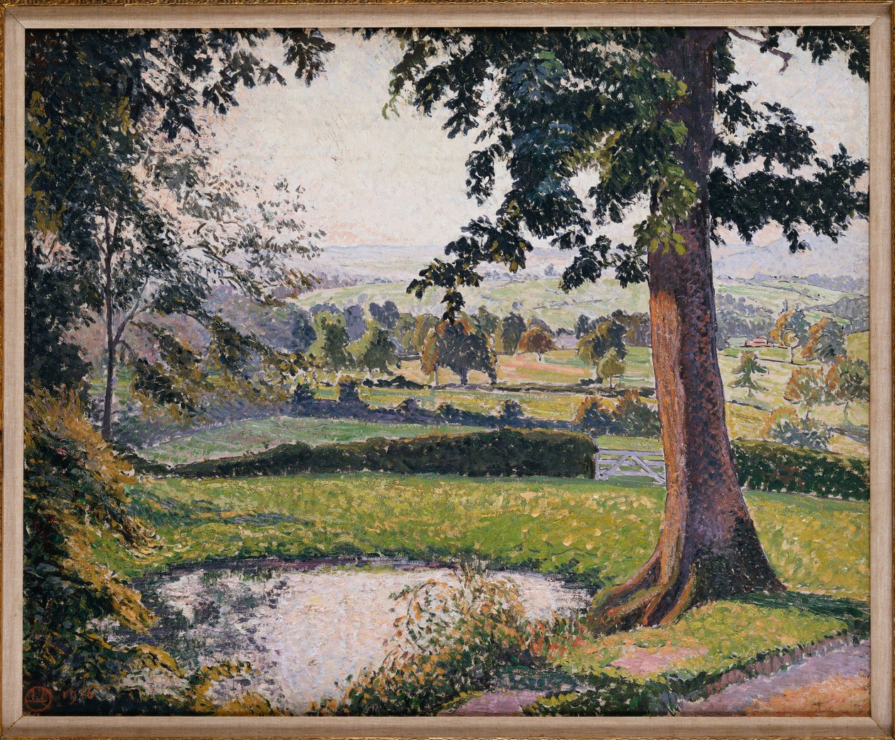 塞奇维尔Gunville Pond 作者 卢西安·皮萨罗（Lucien Pissarro）