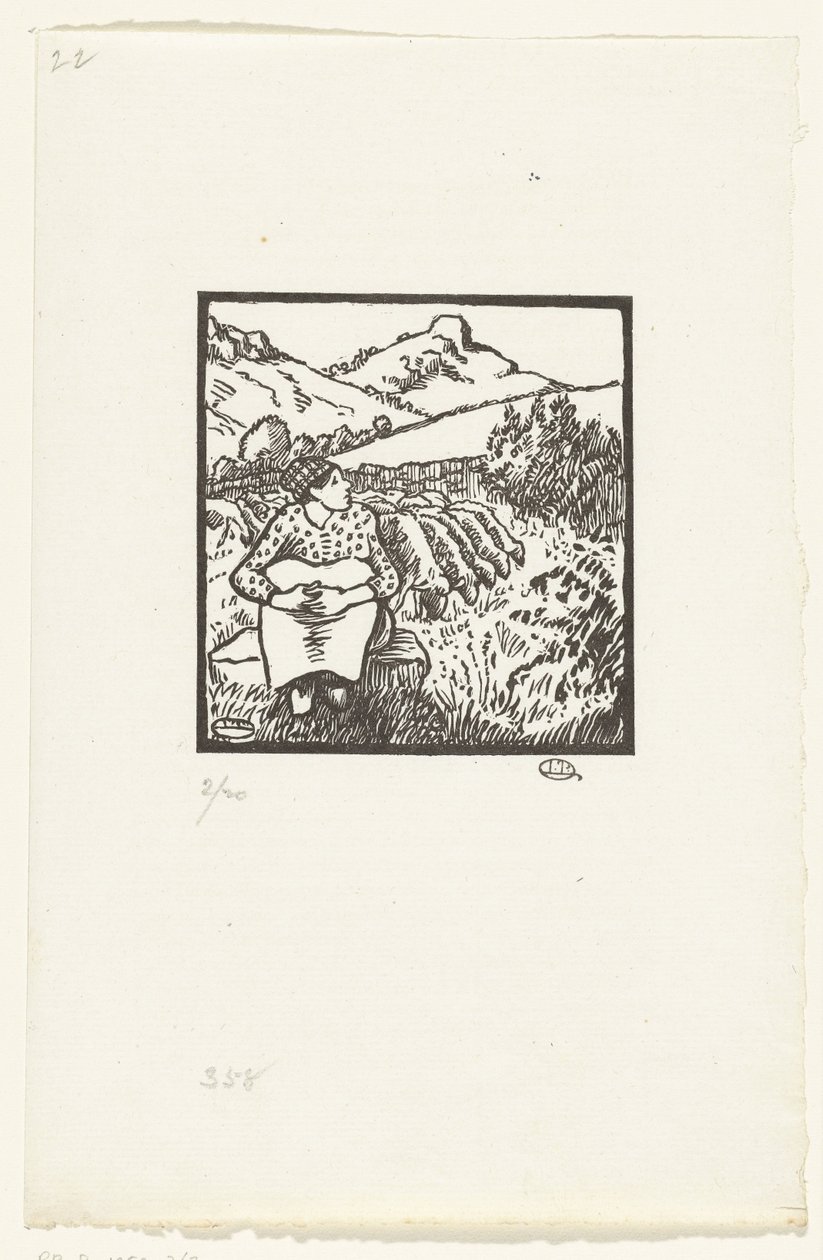 赫尔德的 贝尔吉尔 C.O. 蒙图尔 作者 卢西安·皮萨罗（Lucien Pissarro）