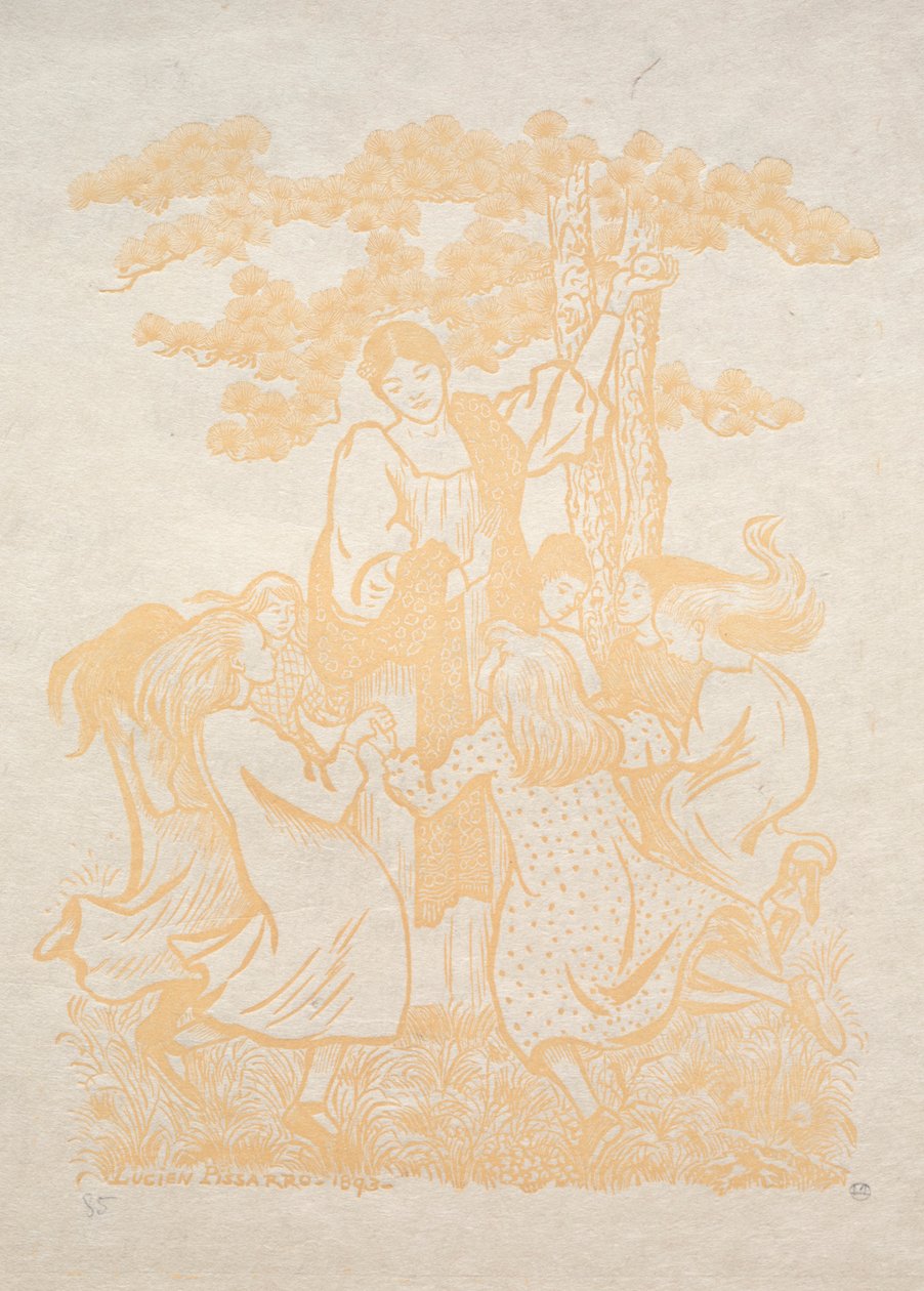 插图25：拉朗德（La Ronde），1893年。 作者 卢西安·皮萨罗（Lucien Pissarro）