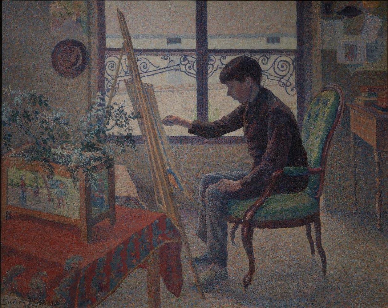 车间内部 作者 卢西安·皮萨罗（Lucien Pissarro）