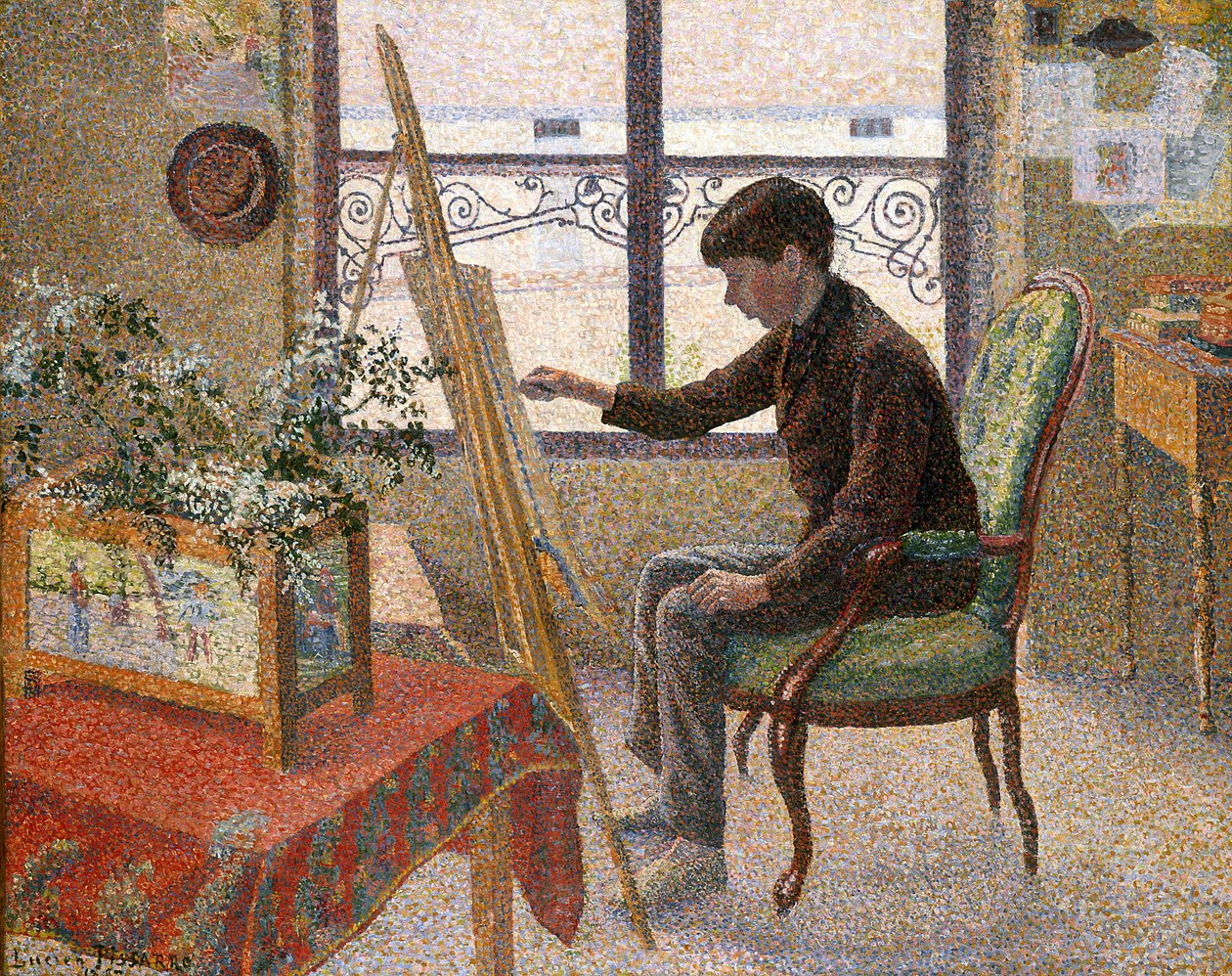 工作室内部（布面油画） 作者 卢西安·皮萨罗（Lucien Pissarro）