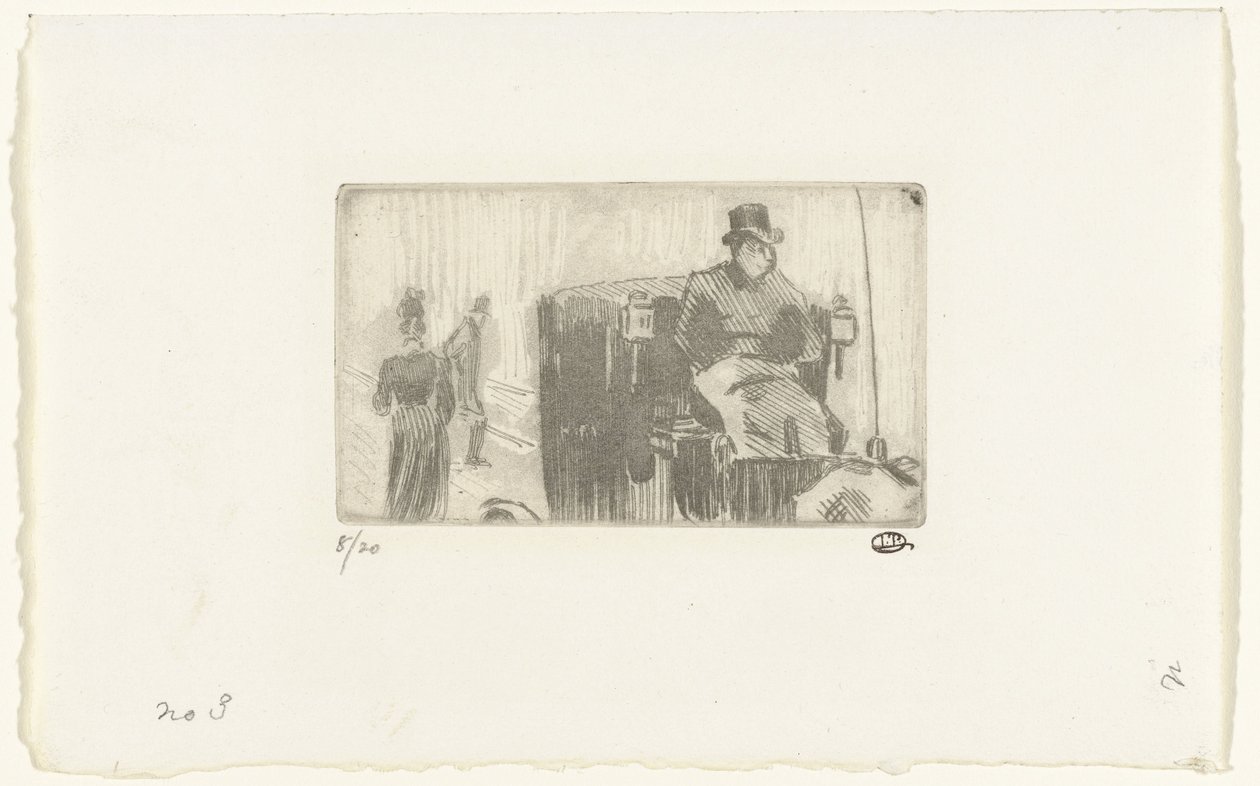 Koets in de regen 作者 卢西安·皮萨罗（Lucien Pissarro）