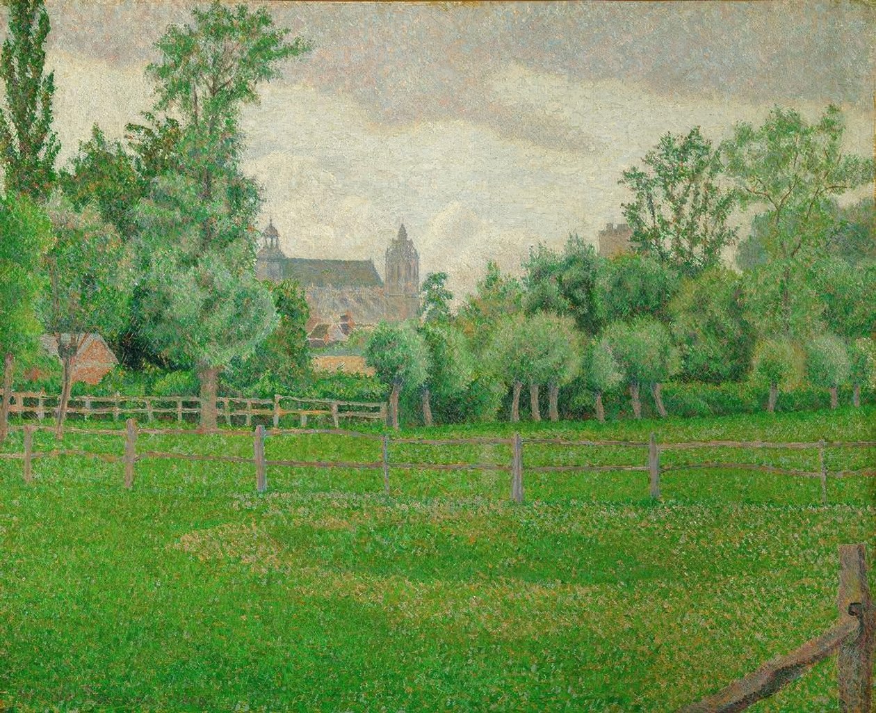 吉索尔教堂 作者 卢西安·皮萨罗（Lucien Pissarro）