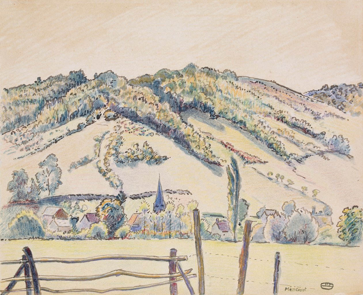 Mericourt, 1919 作者 卢西安·皮萨罗（Lucien Pissarro）