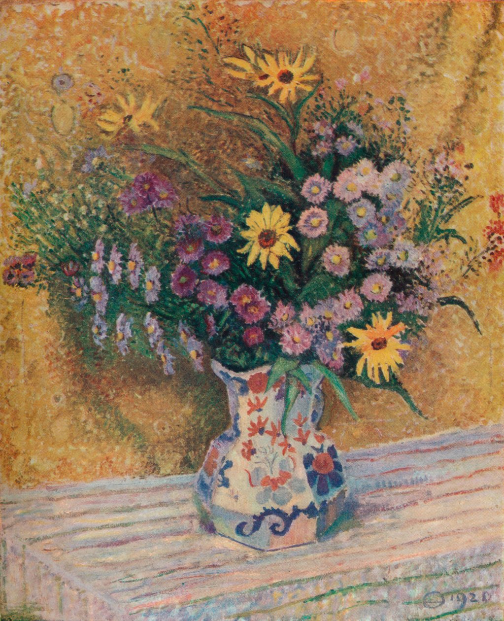 迈克尔·马西（Michaelmas Daisies），摄于1920年 作者 卢西安·皮萨罗（Lucien Pissarro）