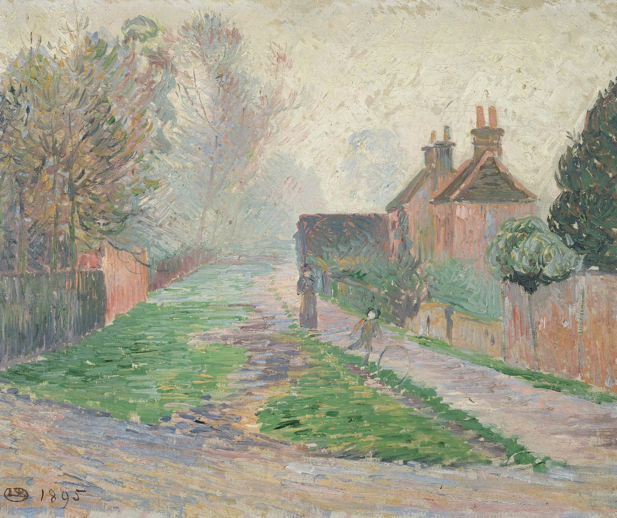 十一月的早晨，埃平，1895年 作者 卢西安·皮萨罗（Lucien Pissarro）